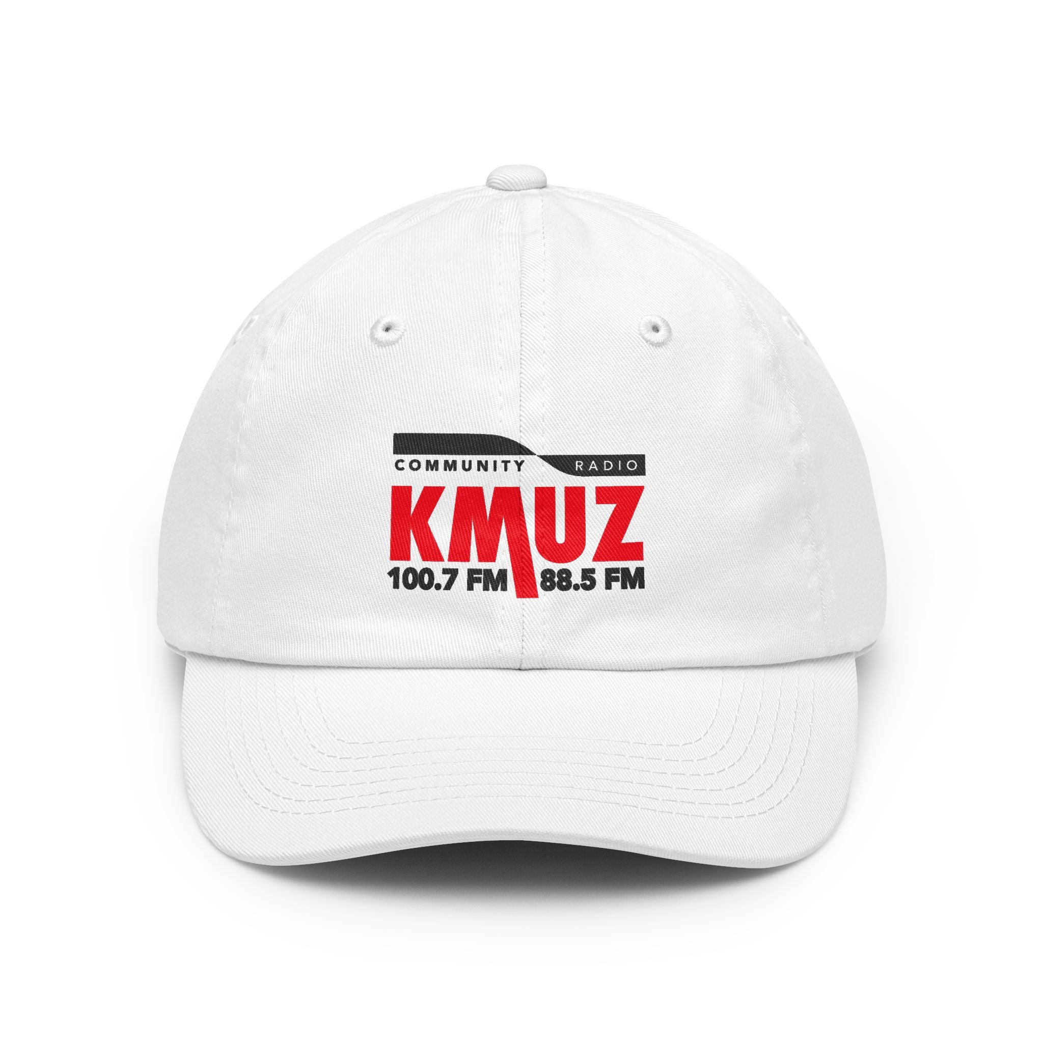 KMUZ Community Radio Classic Dad Hat — 100.7 / 88.5 FM Embroidered Cap