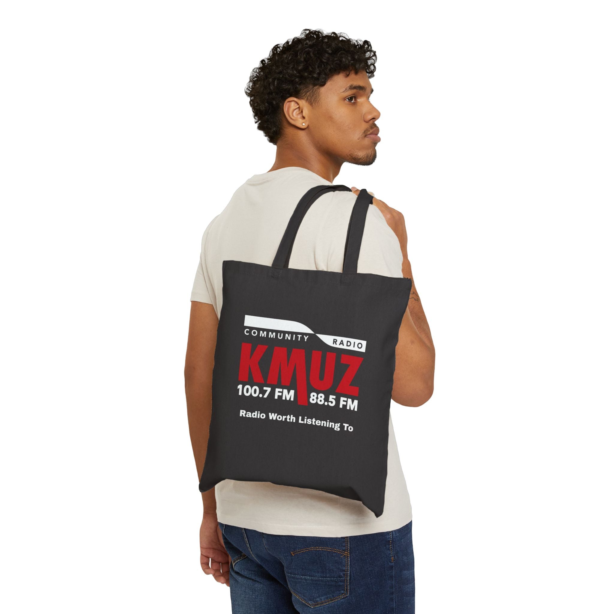 Black Cotton Canvas Tote Bag