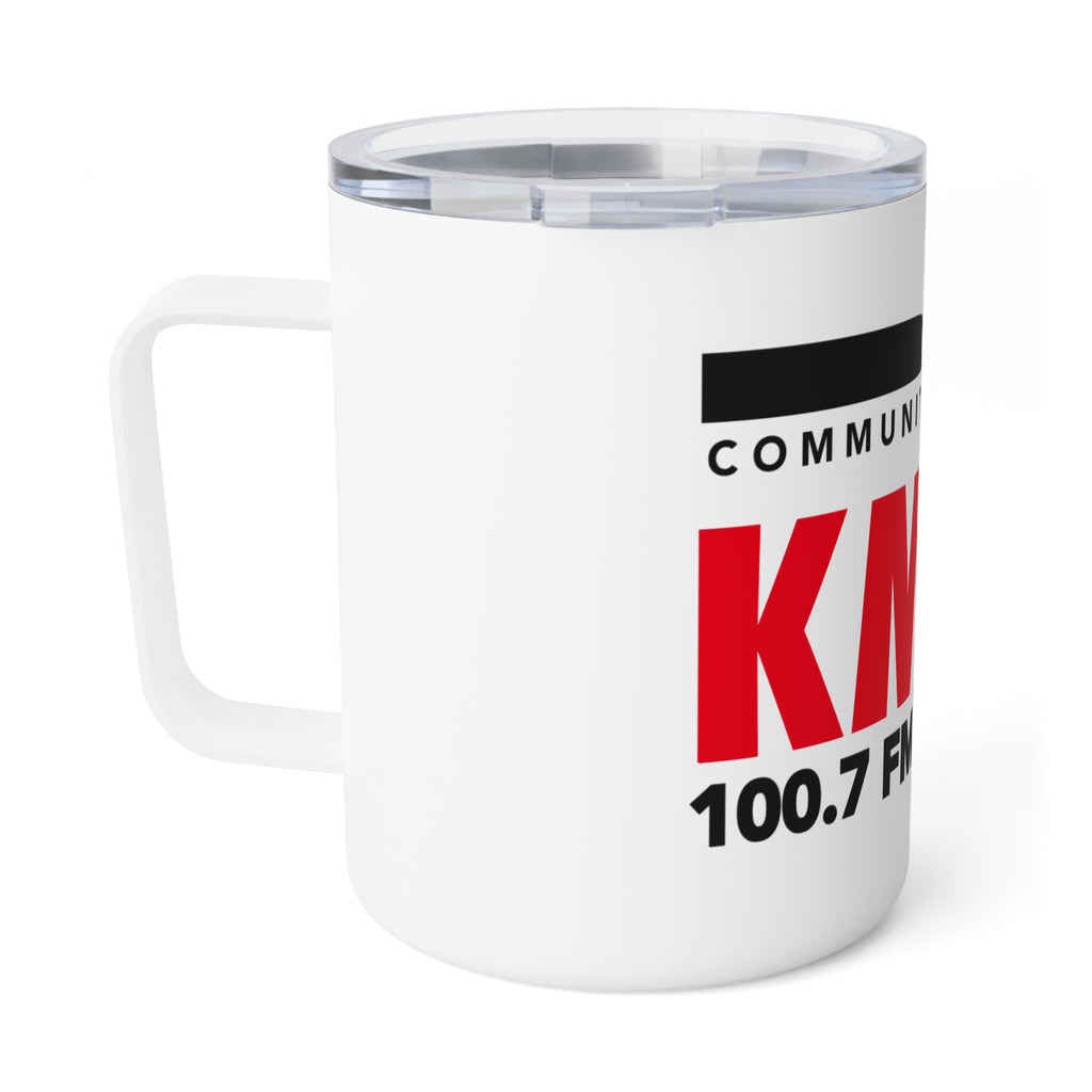 Insulated Coffee Mug - KMUZ 100.7/88.5 FM Community Radio Logo